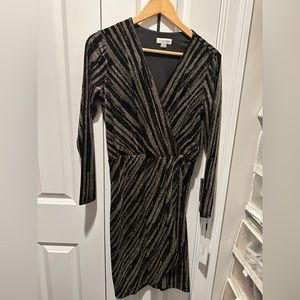 Black with Gold glitter dress